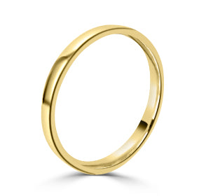 Wedding Band - Ladies 2mm Flat Court Wedding Band