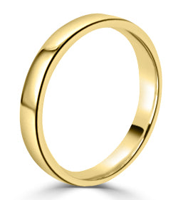 Wedding Band - Ladies 3mm Flat Court Wedding Band