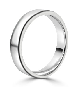 Wedding Band - Ladies 4mm Flat Court Wedding Band