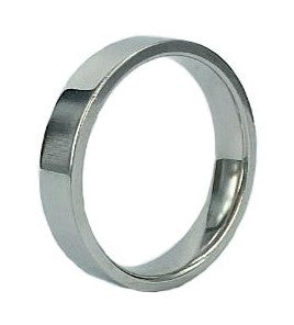 Wedding Band - Gents 4mm Flat Court Wedding Band