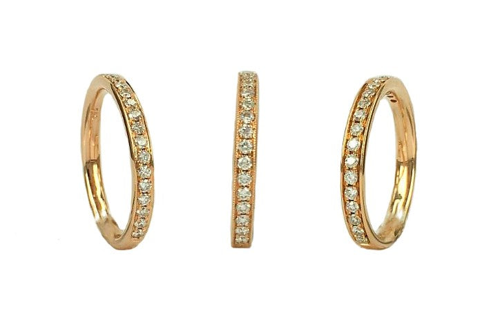 Wedding Band - Grain Set Diamond Band 2.60mm – 3.00mm