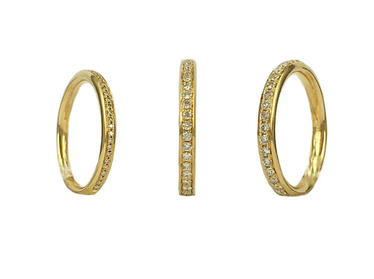 Wedding Band - Grainset Diamond Band 2.25mm- 2.35mm