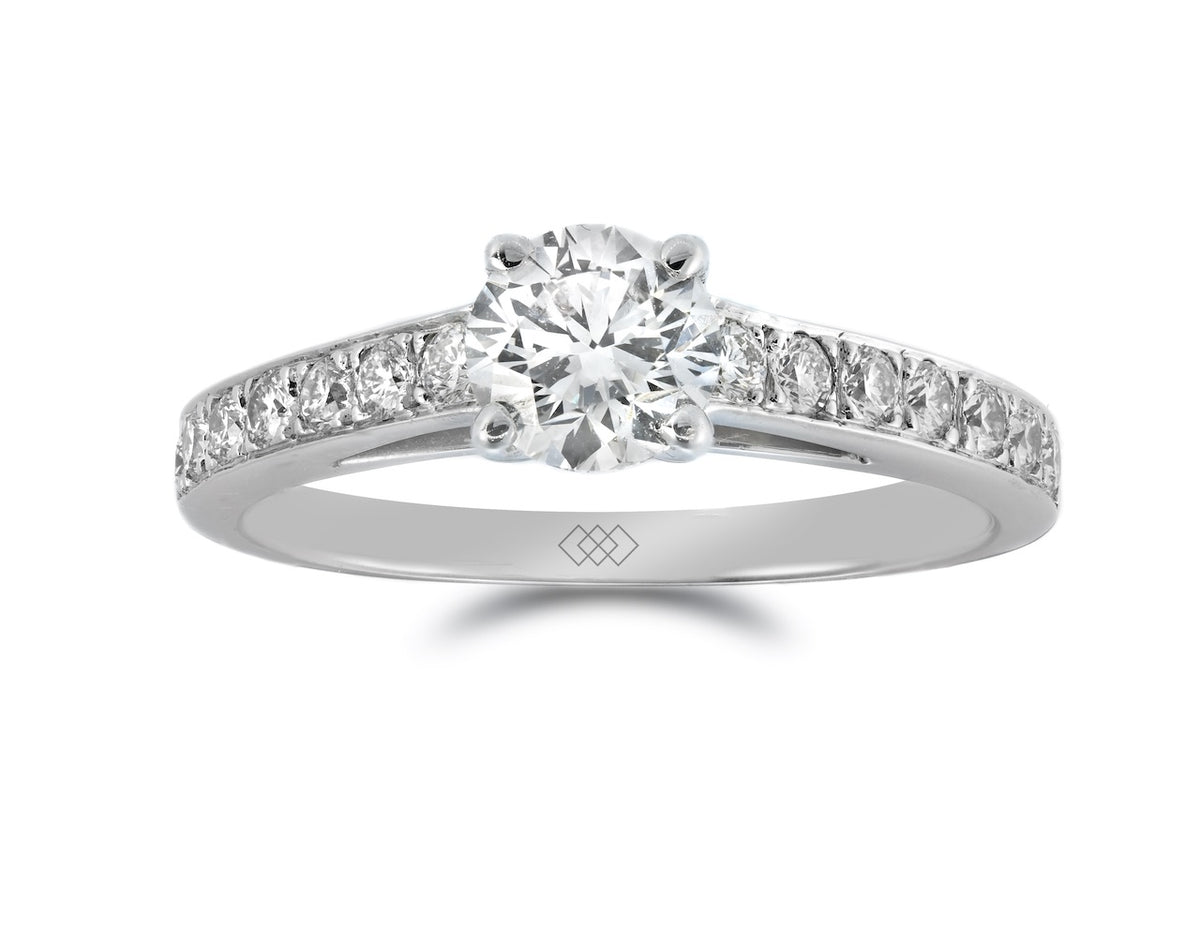 Ring - Round Brilliant Cut Diamond Grain Set Solitaire Ring