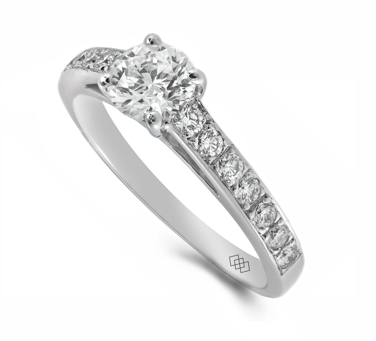 Ring - Round Brilliant Cut Diamond Grain Set Solitaire Ring
