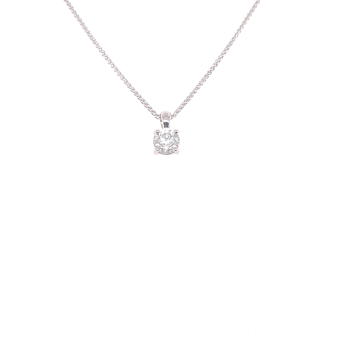 Pendant - Round Brilliant Cut Diamond Solitaire Pendant