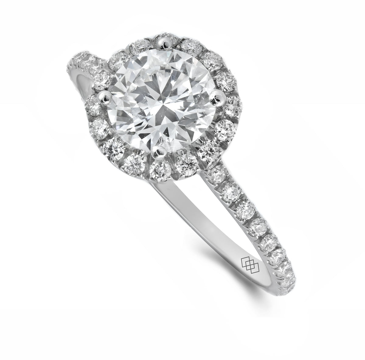 Ring - Round Brilliant Cut Diamond Halo Ring