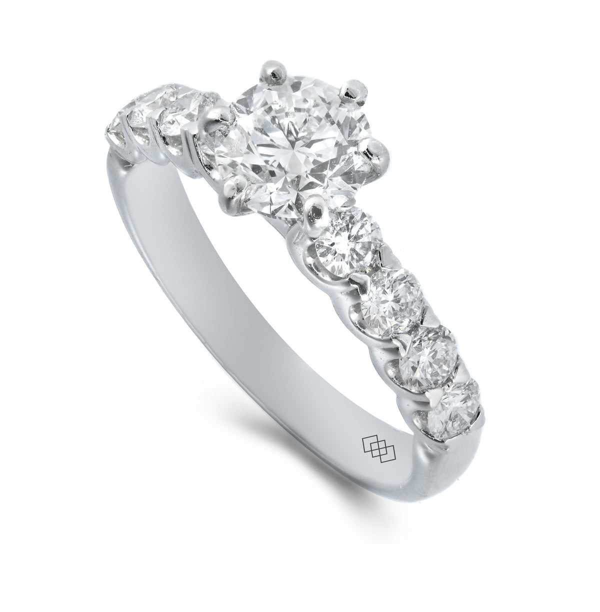 Ring - Round Brilliant Cut Diamond Micro Set Solitaire Ring