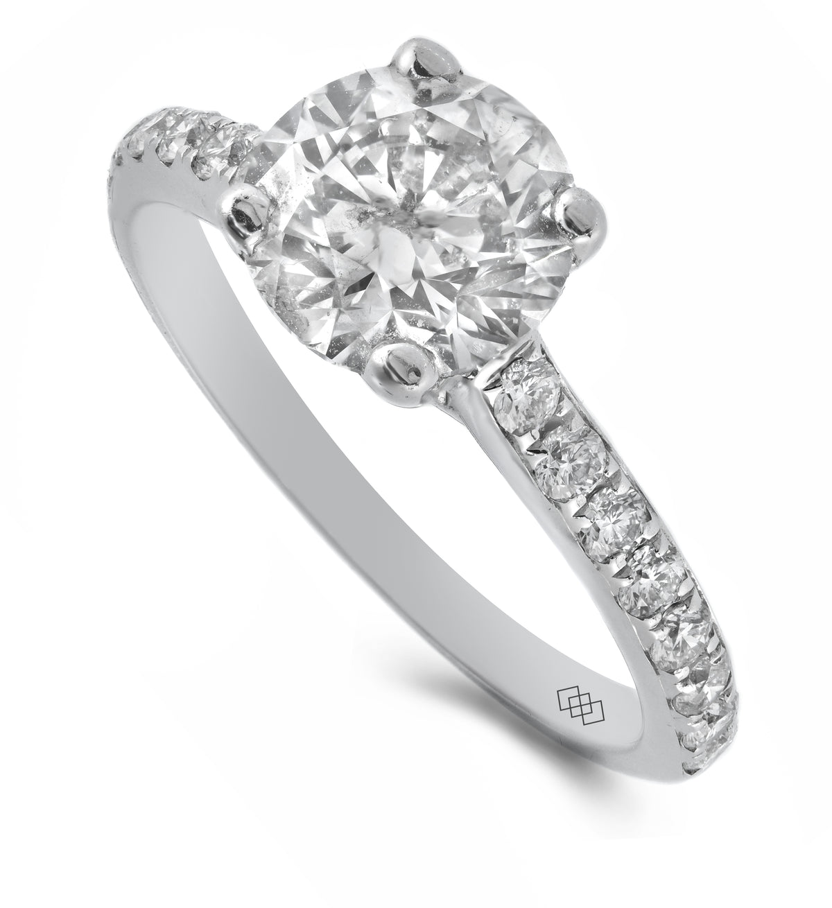 Ring - Round Brilliant Cut Diamond Micro Set Solitaire Ring