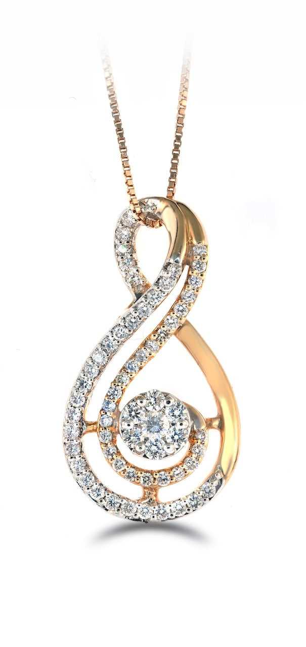 Music Note Diamond Pendant
