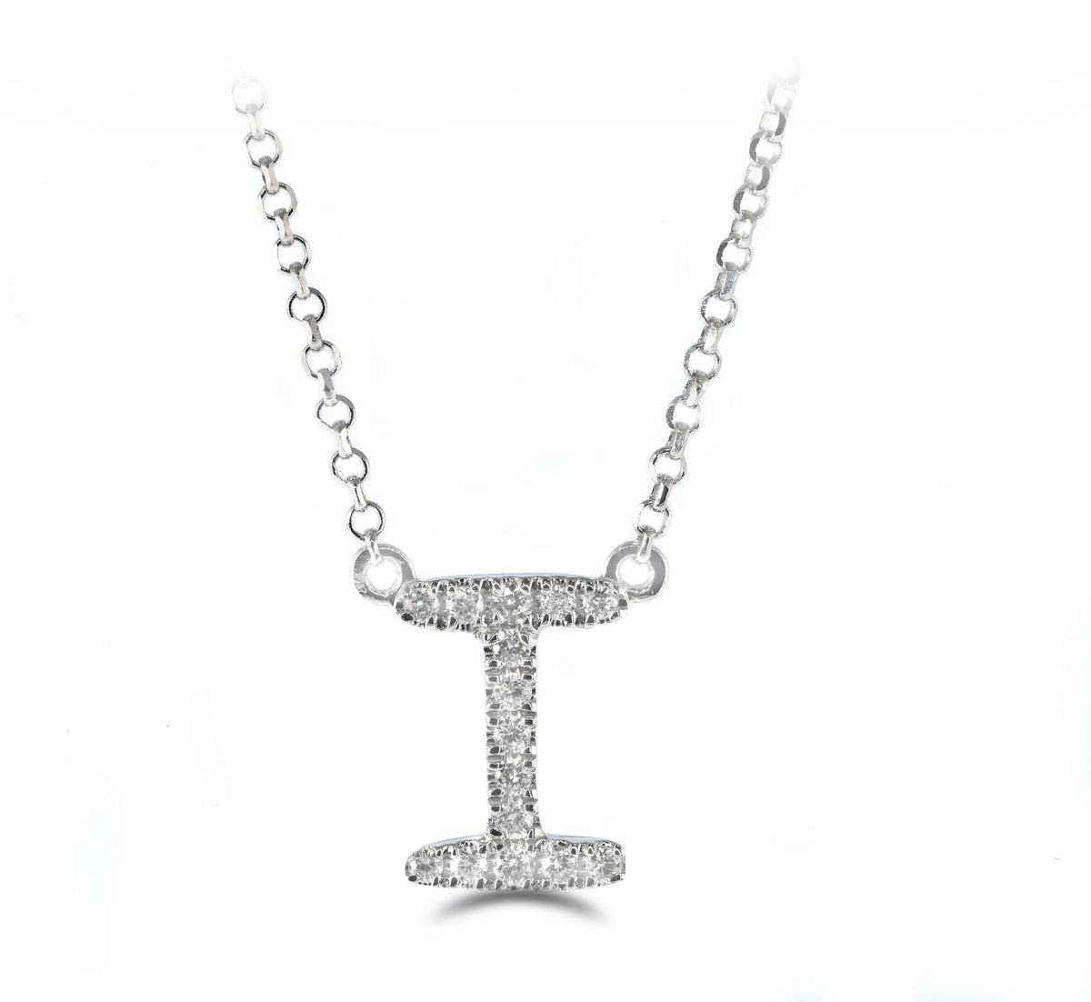Pendant - Diamond Set Initial Necklace