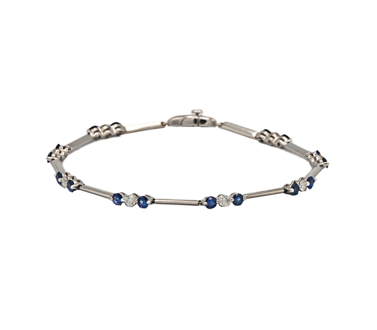 Simple Yet Stunning Diamond & Sapphire Bracelet