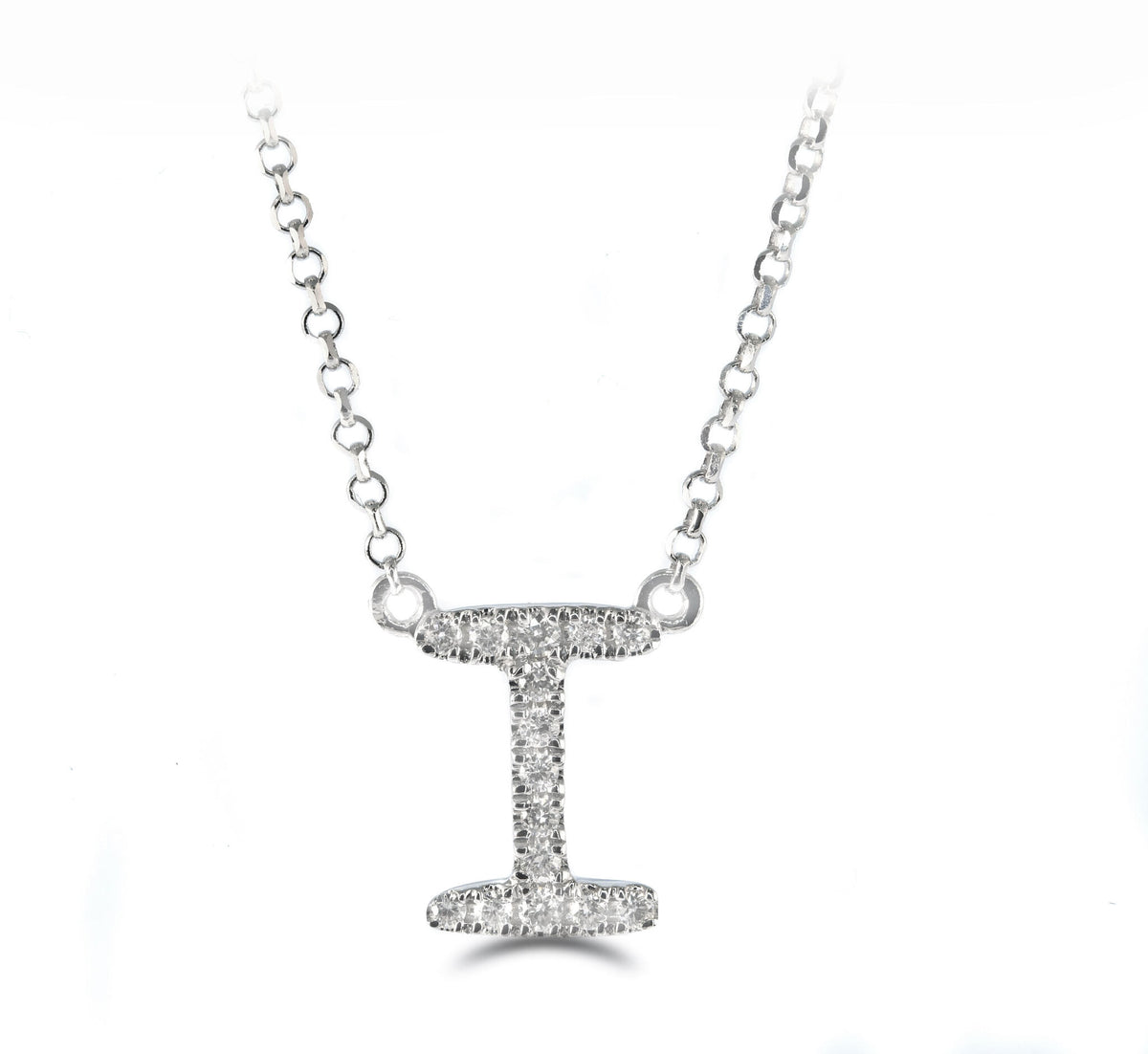 Pendant - Diamond Set Initial Necklace