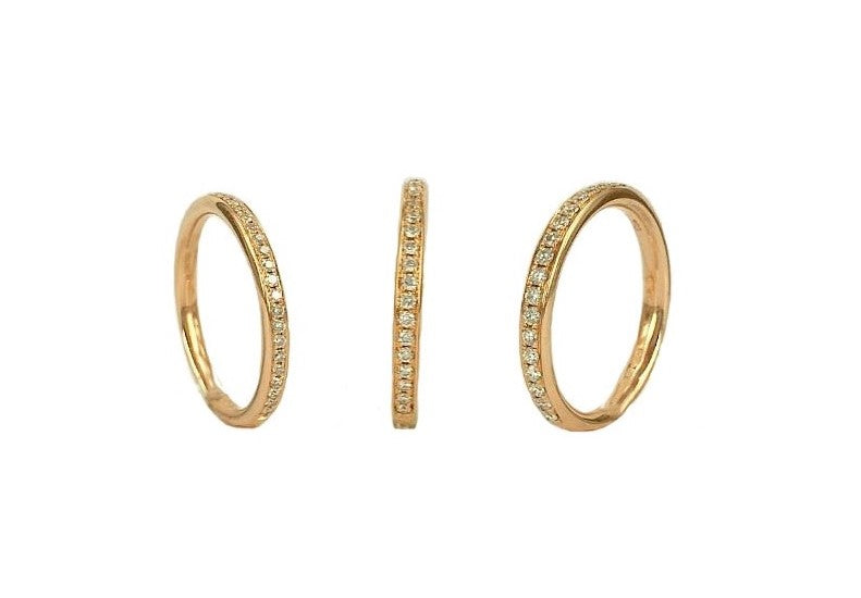 Wedding Band - Grainset Diamond Band 2.25mm- 2.35mm