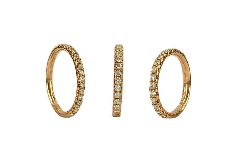 Wedding Band - Microset Diamond Band 2.05mm-2.20mm