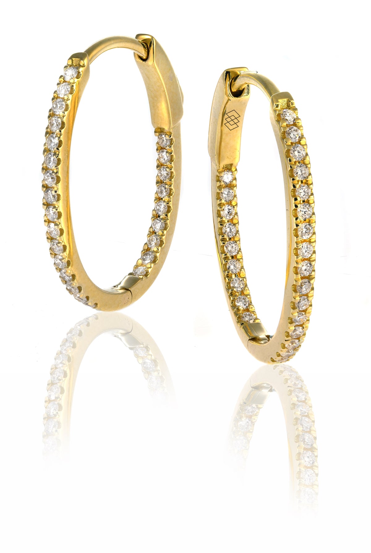 Small Diamond Hoop Earrings