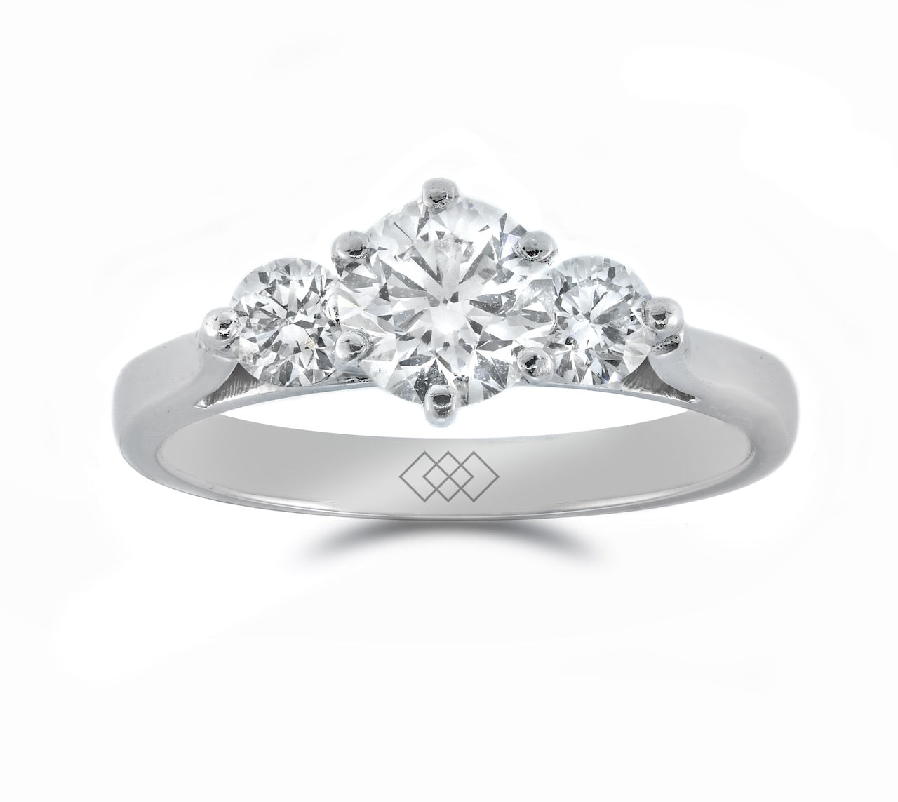 Ring - Round Brilliant Cut Diamond Trilogy Ring
