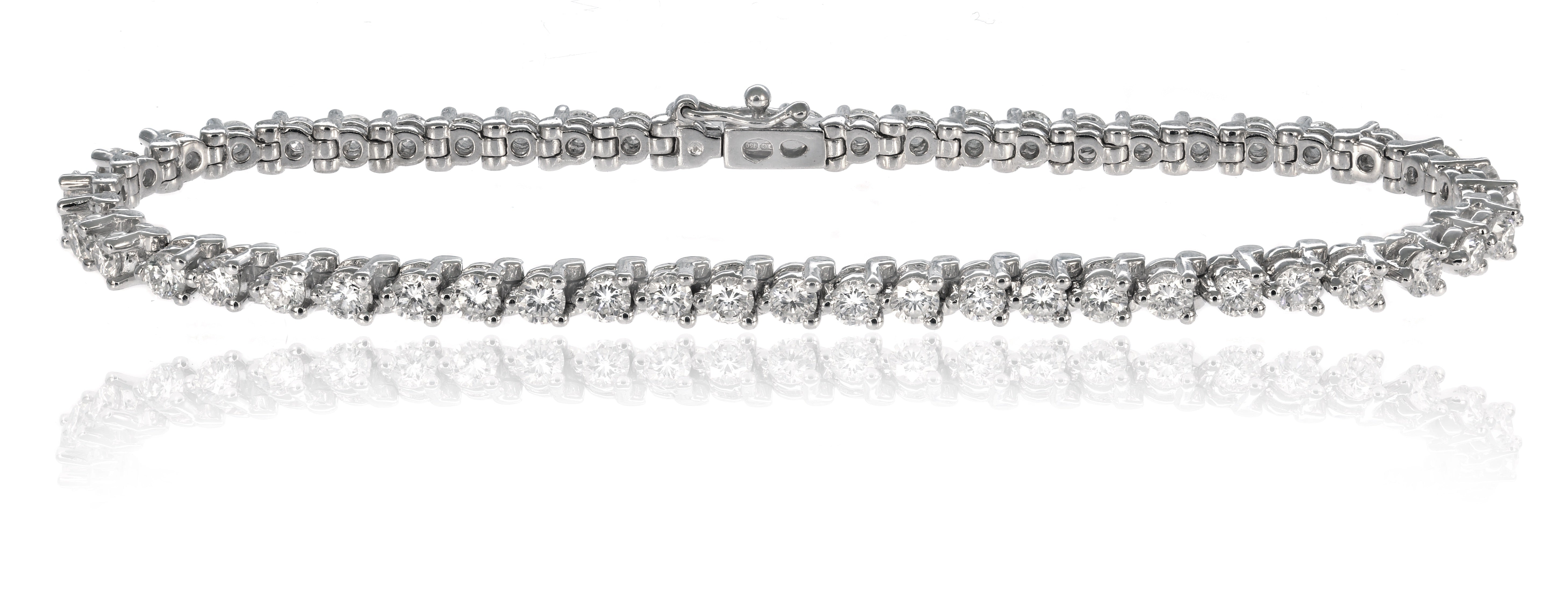 4.25ct Diamond Line Bracelet