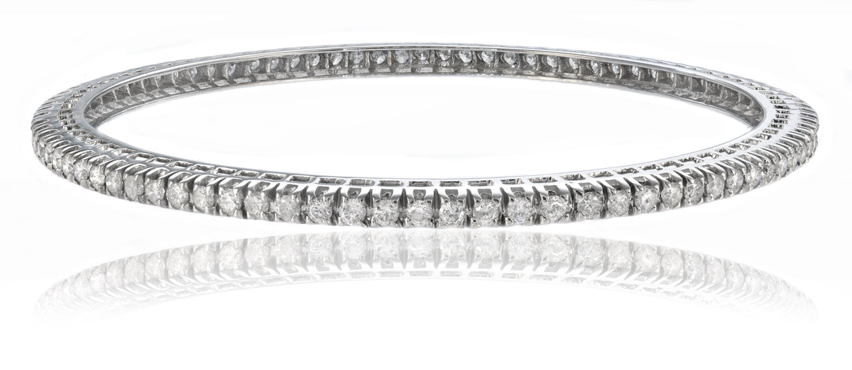 Bracelet - Round Brilliant Cut Diamond Bangle