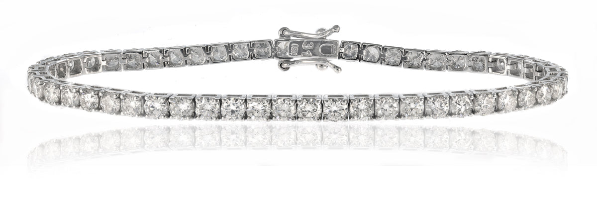 Bracelet - Round Brilliant Cut Diamond Line Bracelet