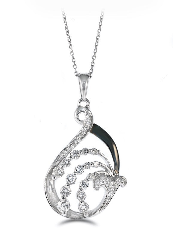 Pendant - Round Brilliant Cut Diamond Fancy Pendant
