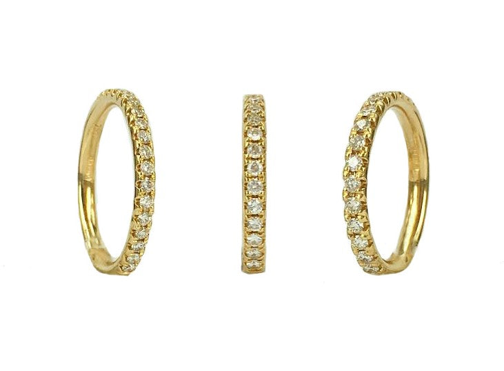 18CT Yellow Gold Micro Set Band 2.05MM – 2.20MM